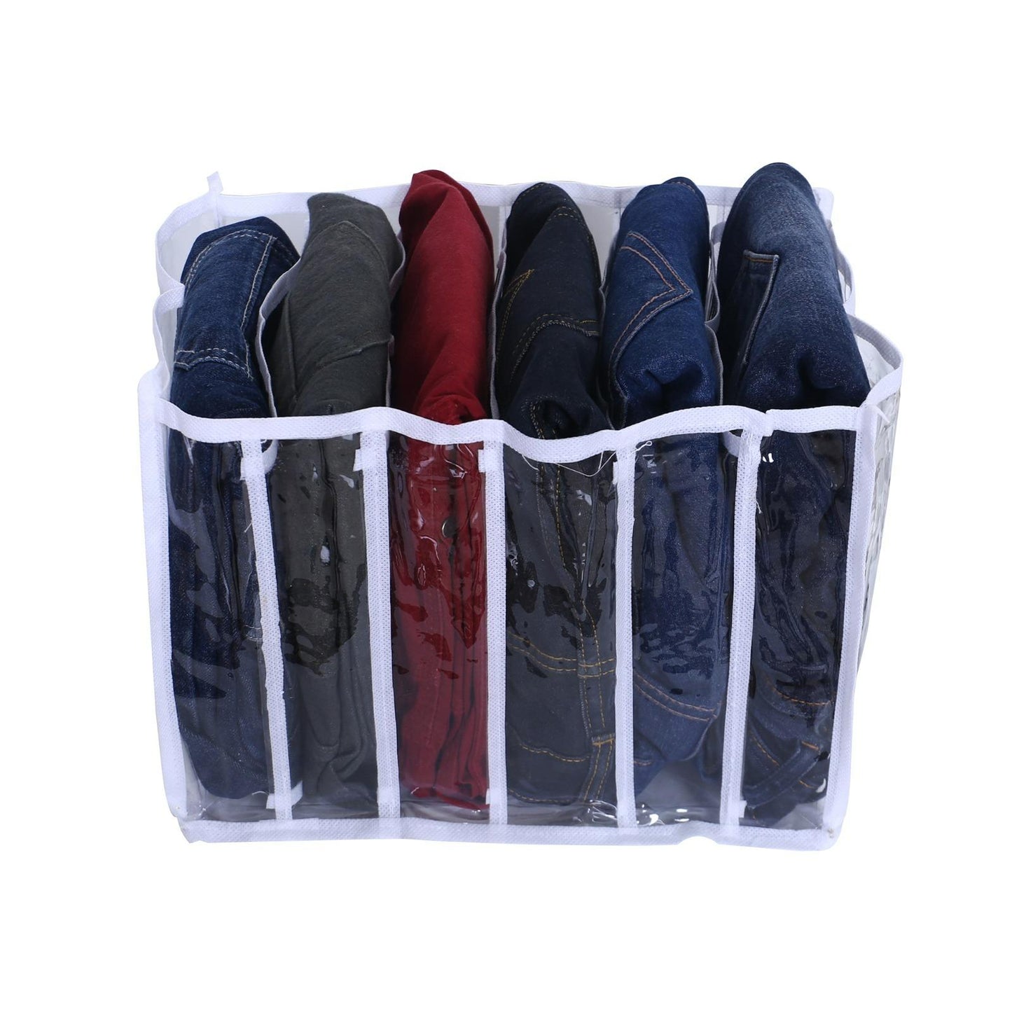 6-Grid Folding Clothes Organizer