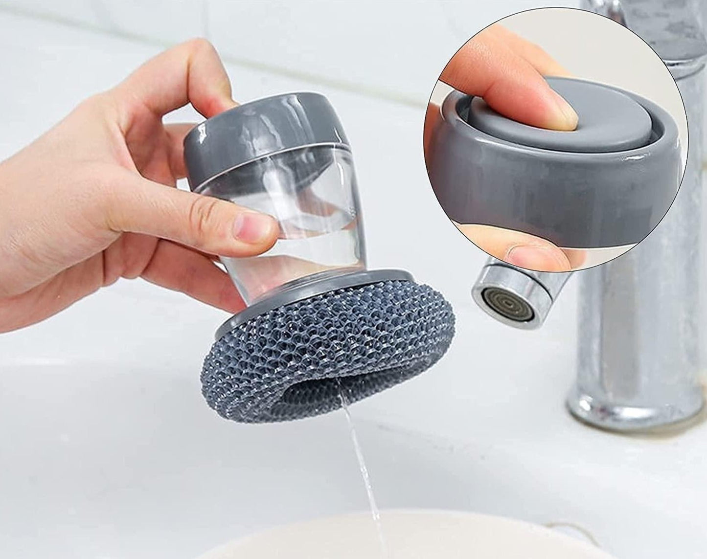 Soap Dispensing Palm Brush Set (Pack of 2)