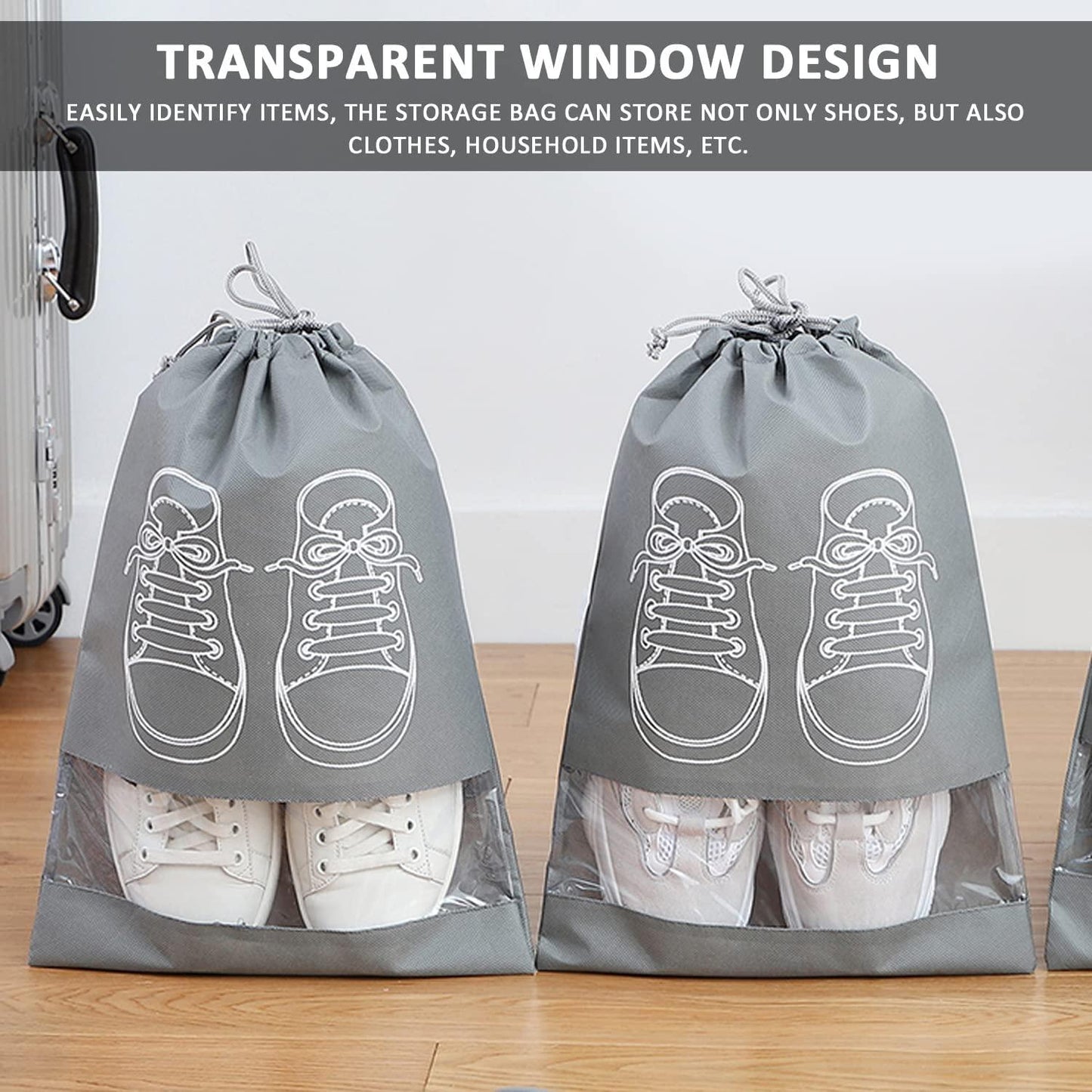 Travel Shoe Bags with Window
