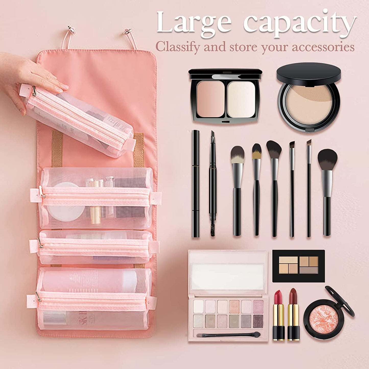 Chic Pink Cosmetic Pouch