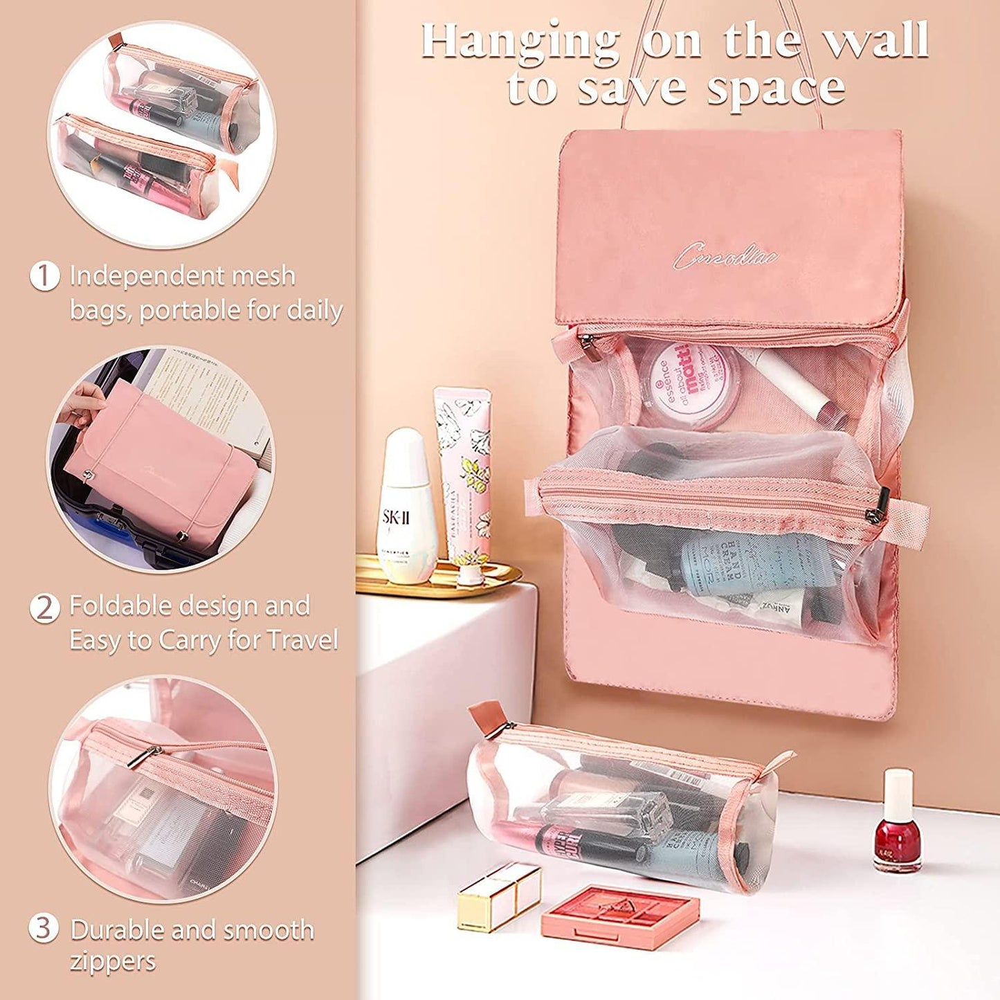 Chic Pink Cosmetic Pouch