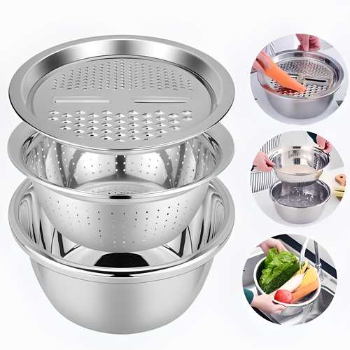 3-in-1 Grater Basin Set