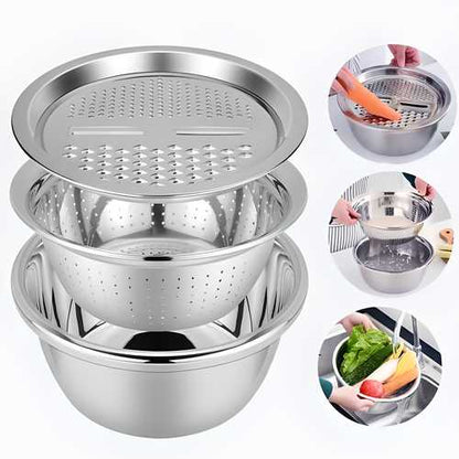 3-in-1 Grater Basin Set